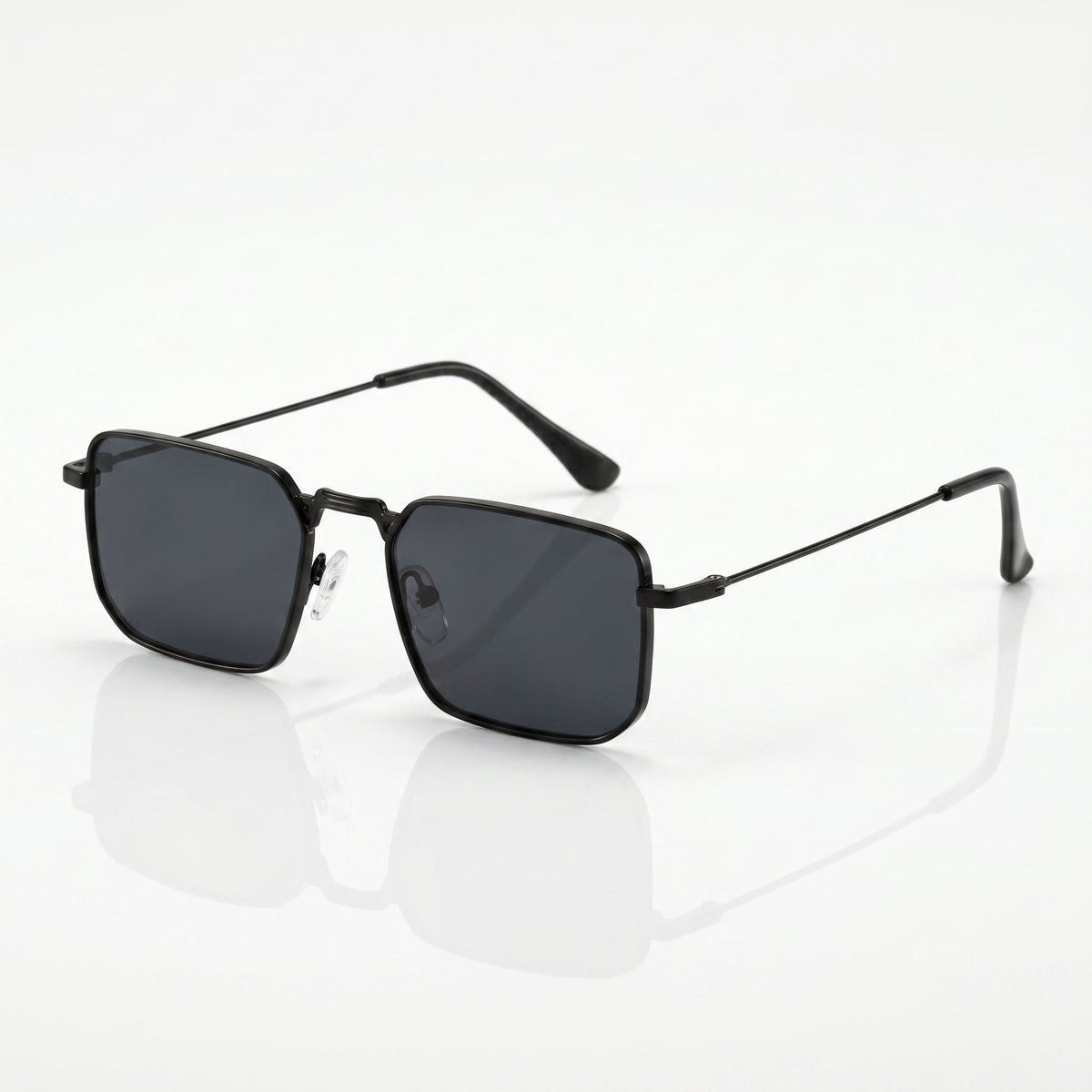 Men's Square Sunglasses – Retro Metal-Finish Design