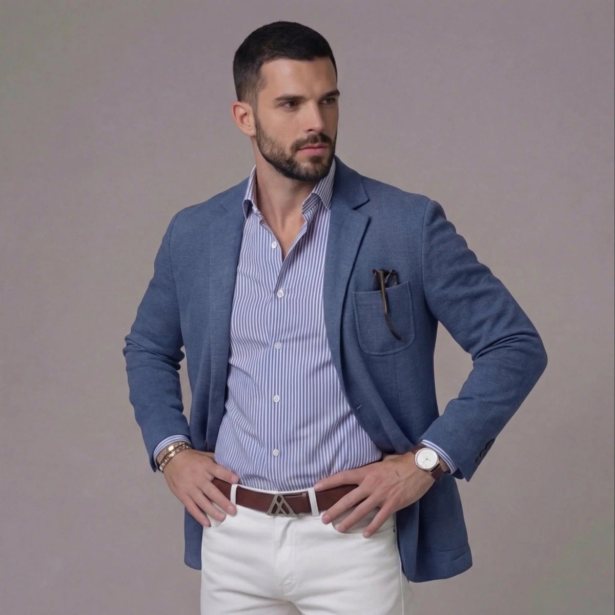 Men's Linen Blazer – Lightweight Unstructured Fit