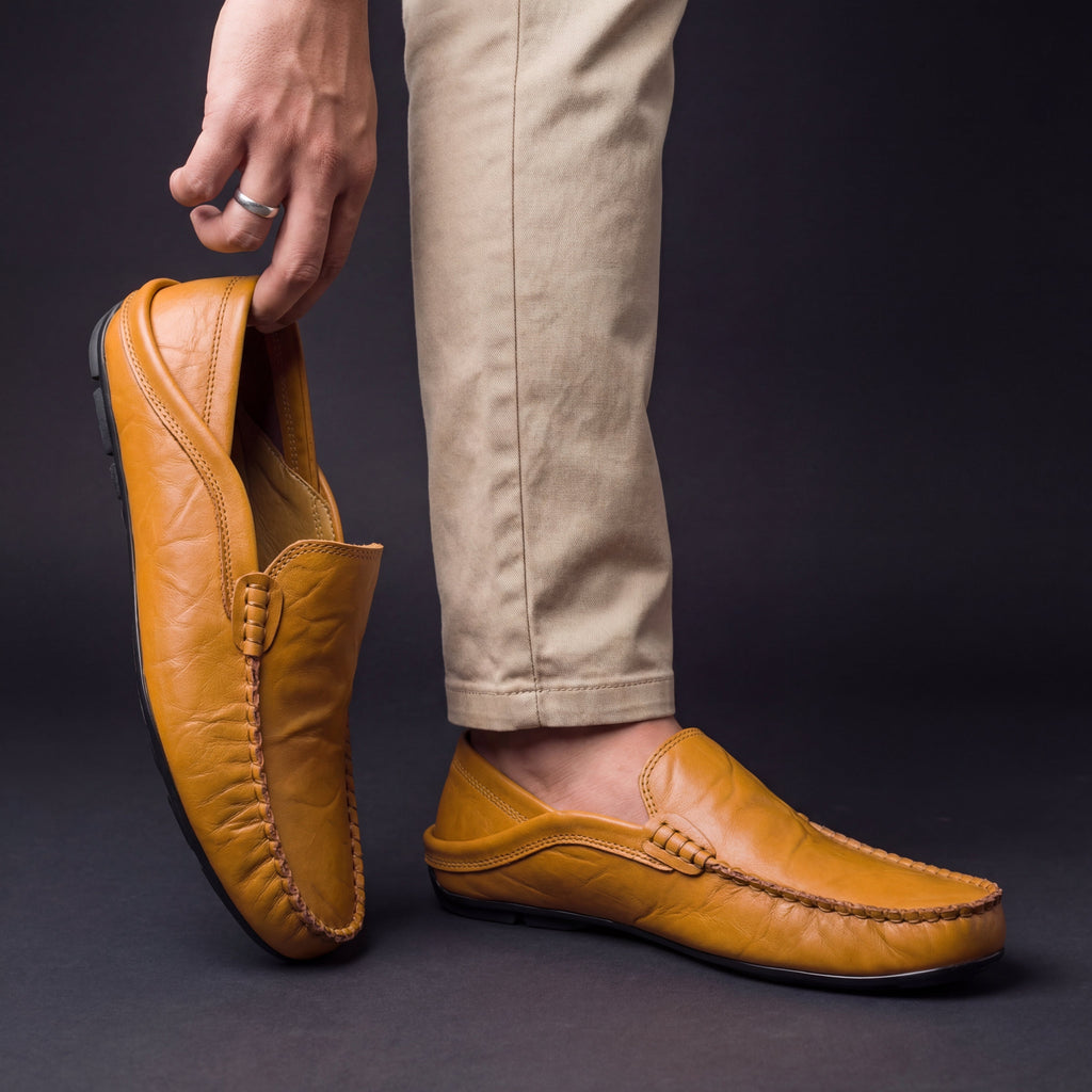 Men's Leather Loafers – Handcrafted Slip-On Design