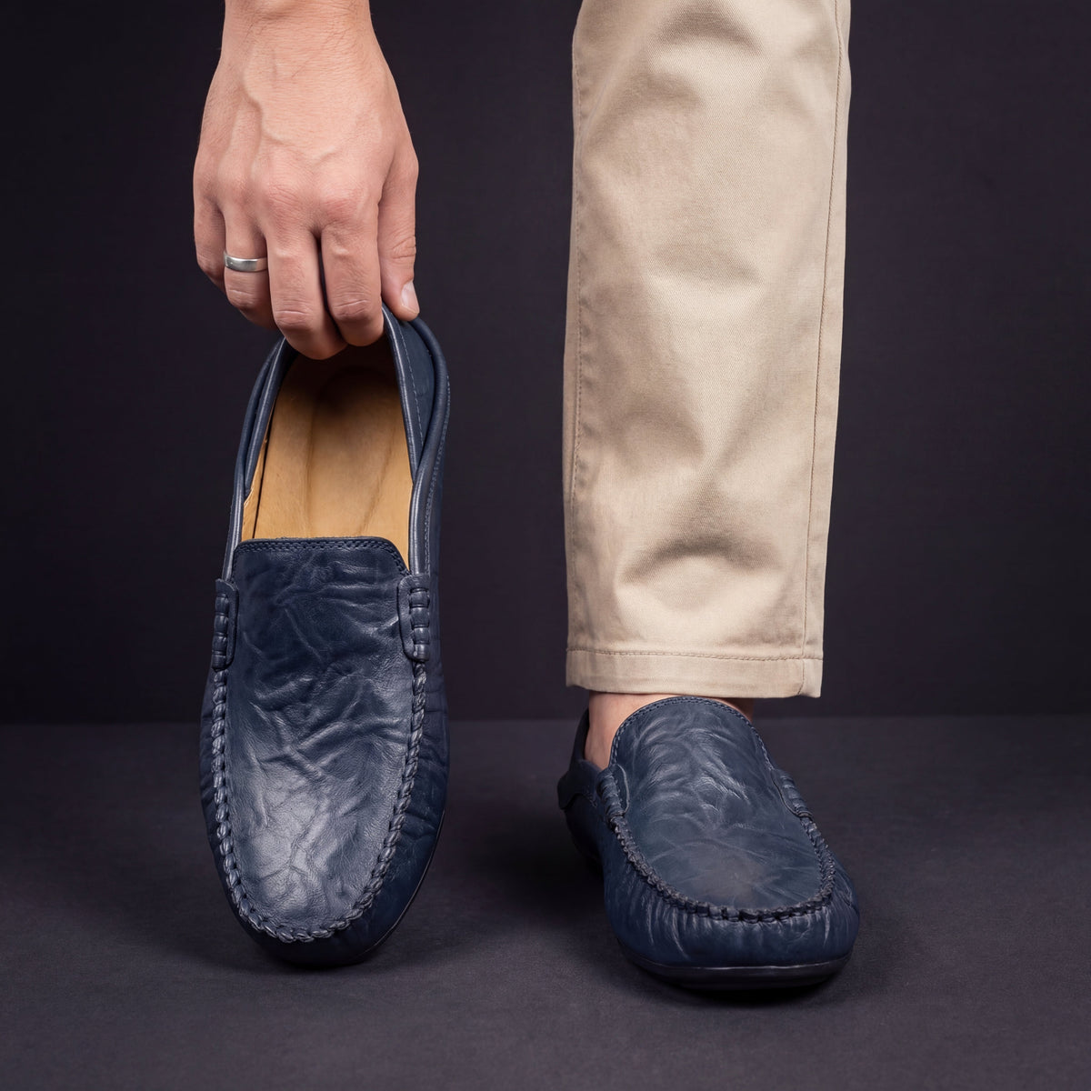 Men's Leather Loafers – Handcrafted Slip-On Design