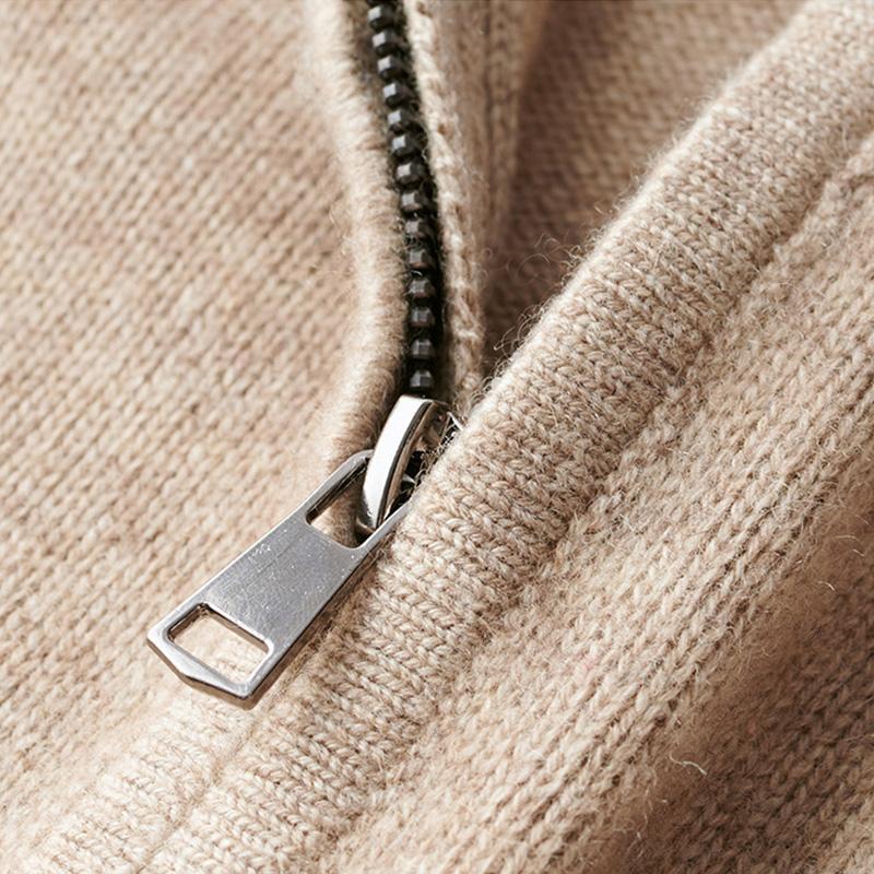 Men's Fine-Knit Half-Zip Sweater – Ribbed Finish