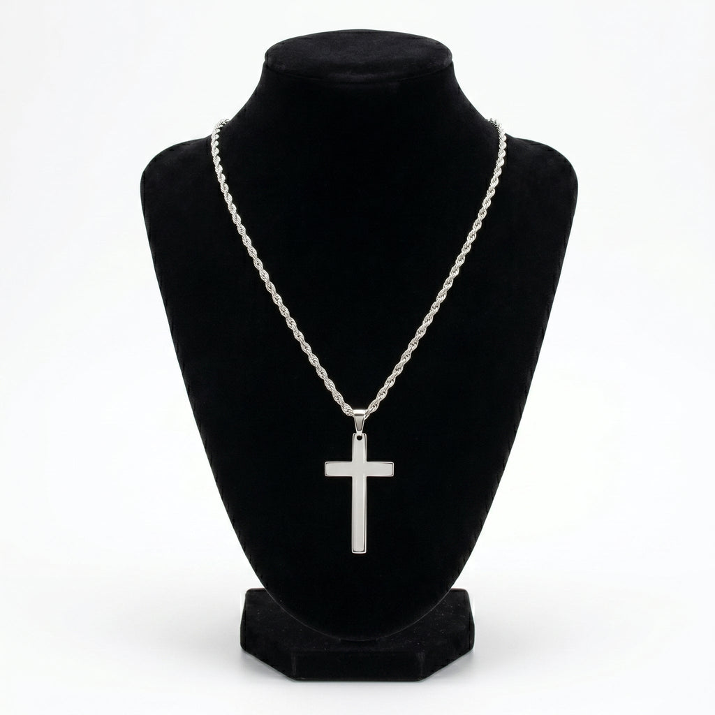 Men's Cross Necklace – Titanium Steel Construction
