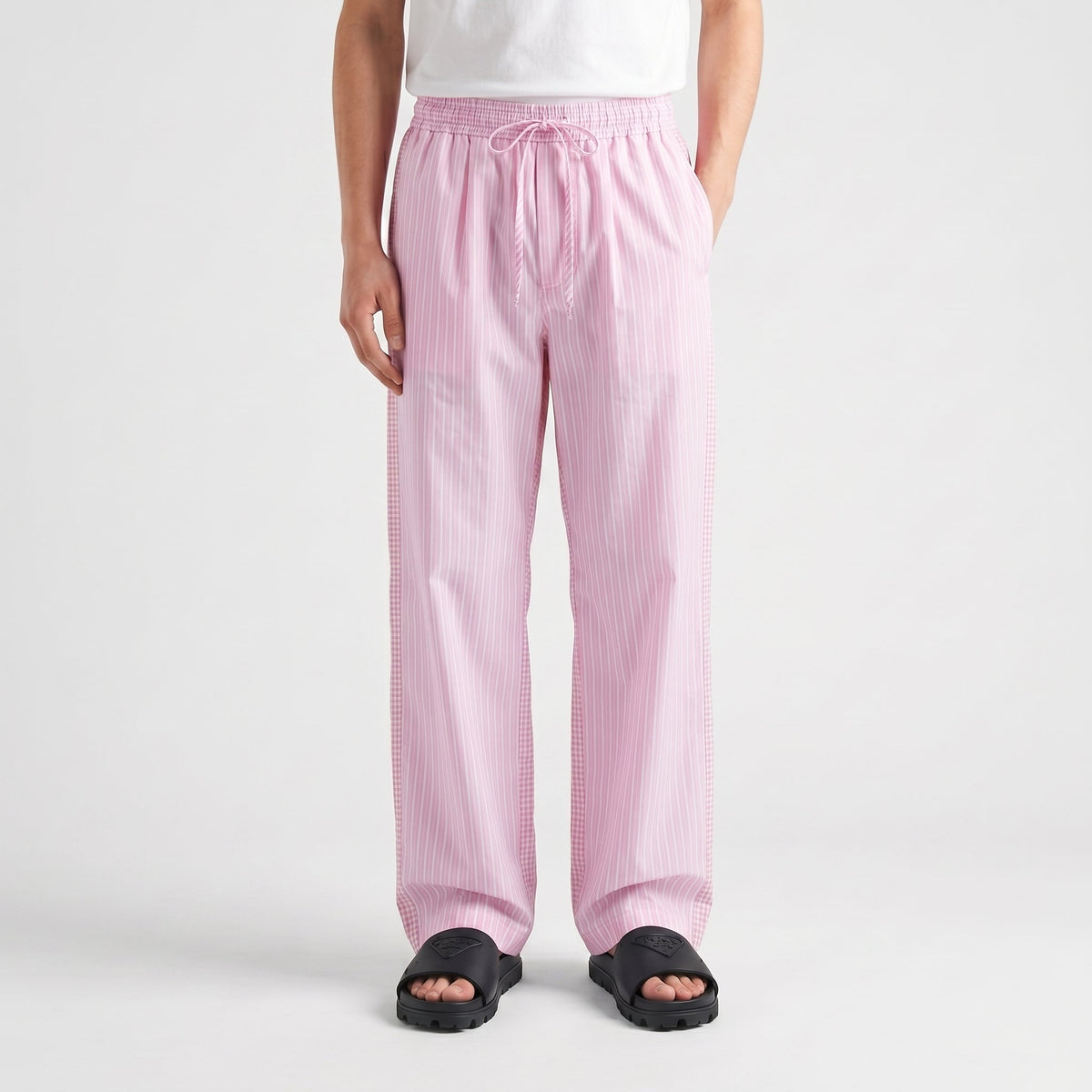 Men's Striped Summer Trousers – Cooling Technical Fabric