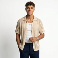 Men's Openwork Knit Cardigan – Lightweight Summer Layer