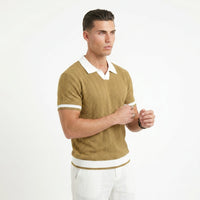 Men's Minimalist Polo Shirt – Cotton-Blend Slim Fit