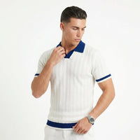 Men's Minimalist Polo Shirt – Cotton-Blend Slim Fit