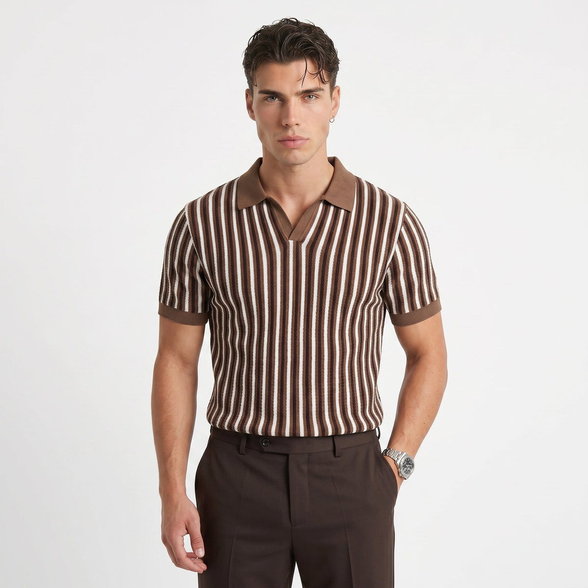 Men's Summer Polo Shirt – Breathable Wrinkle-Resistant Fit