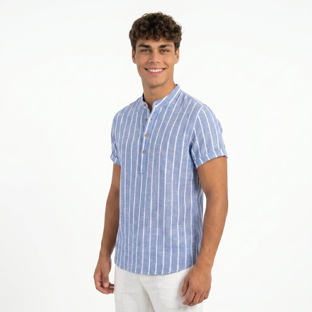 Men's Striped Shirt – Versatile Summer Fit