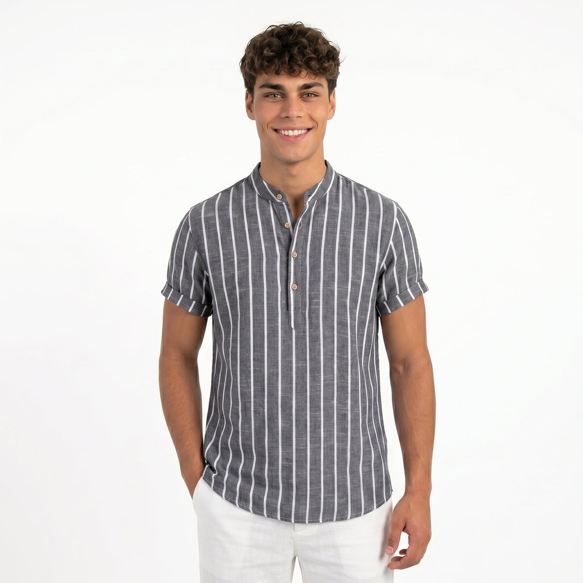 Men's Striped Shirt – Versatile Summer Fit