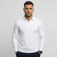 Men's Long-Sleeve Polo – Smart-Casual Refined Fit