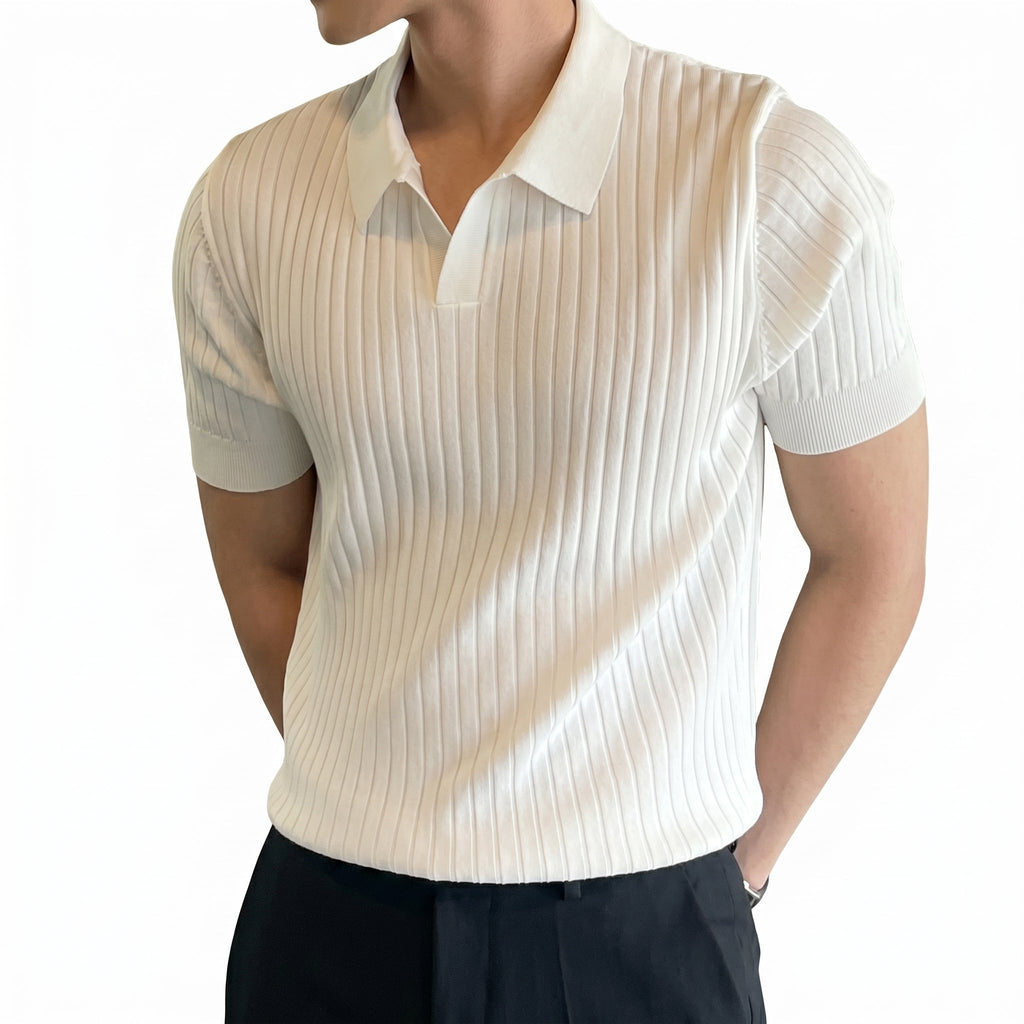 Men's Textured Polo Shirt – Smart Casual Fit