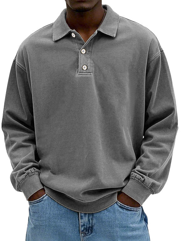 Men's Vintage Long-Sleeve Shirt – Relaxed Fit