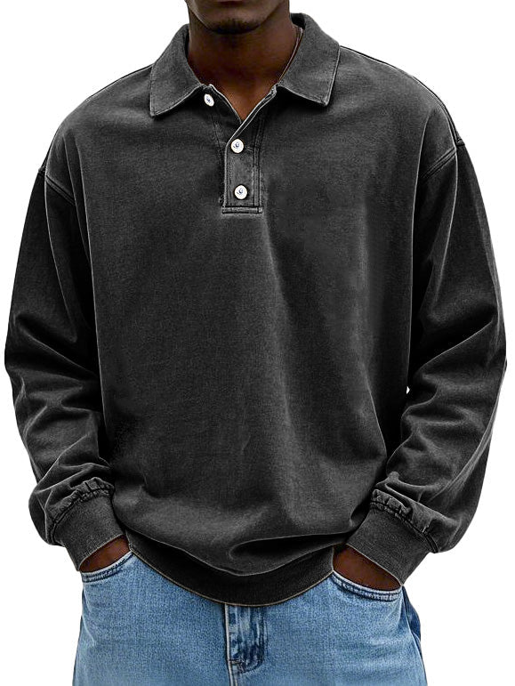 Men's Vintage Long-Sleeve Shirt – Relaxed Fit