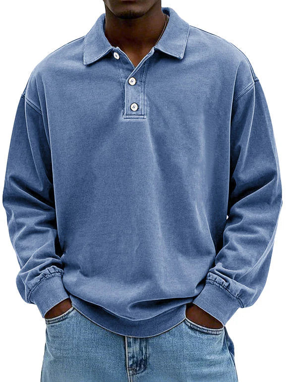 Men's Vintage Long-Sleeve Shirt – Relaxed Fit