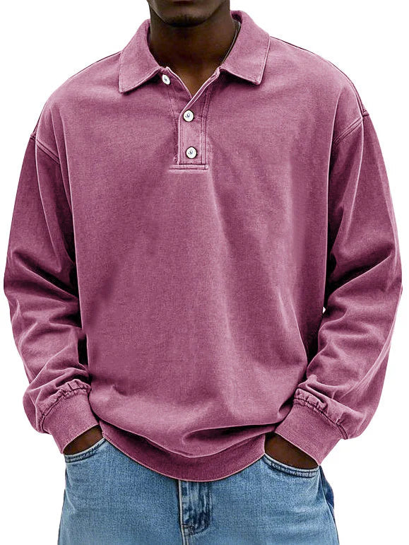 Men's Vintage Long-Sleeve Shirt – Relaxed Fit