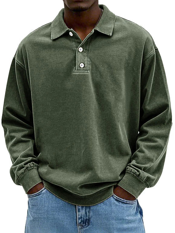 Men's Vintage Long-Sleeve Shirt – Relaxed Fit
