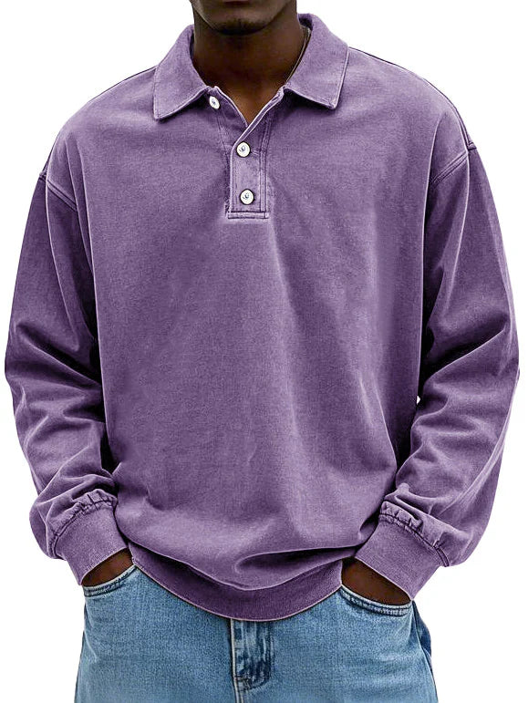 Men's Vintage Long-Sleeve Shirt – Relaxed Fit
