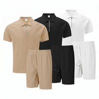 Men's Polo Shirt & Shorts Set – Lightweight Summer Fit