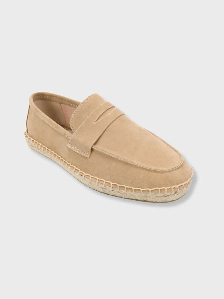 Men's Suede Penny Loafers – Artisanal Jute Sole