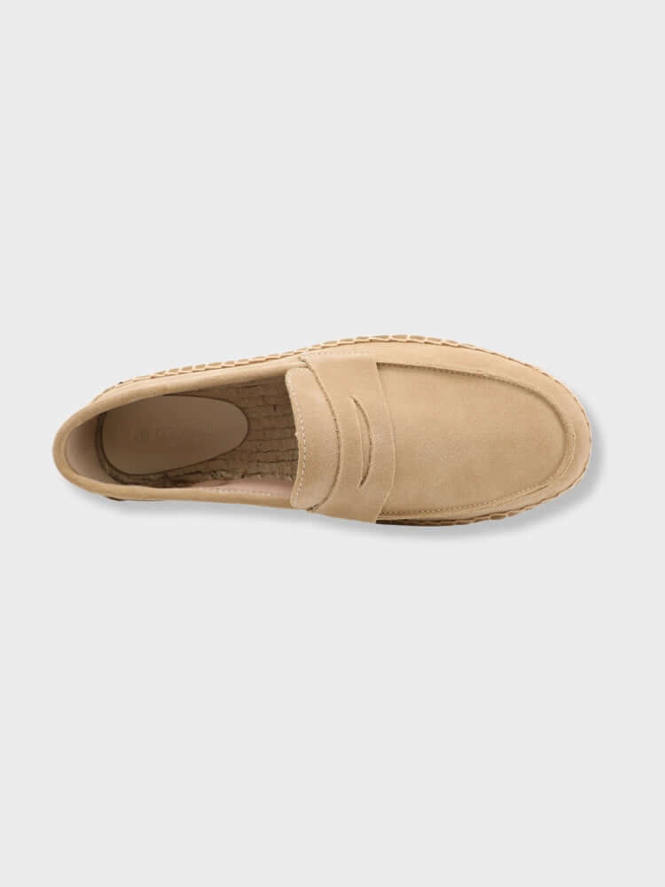 Men's Suede Penny Loafers – Artisanal Jute Sole