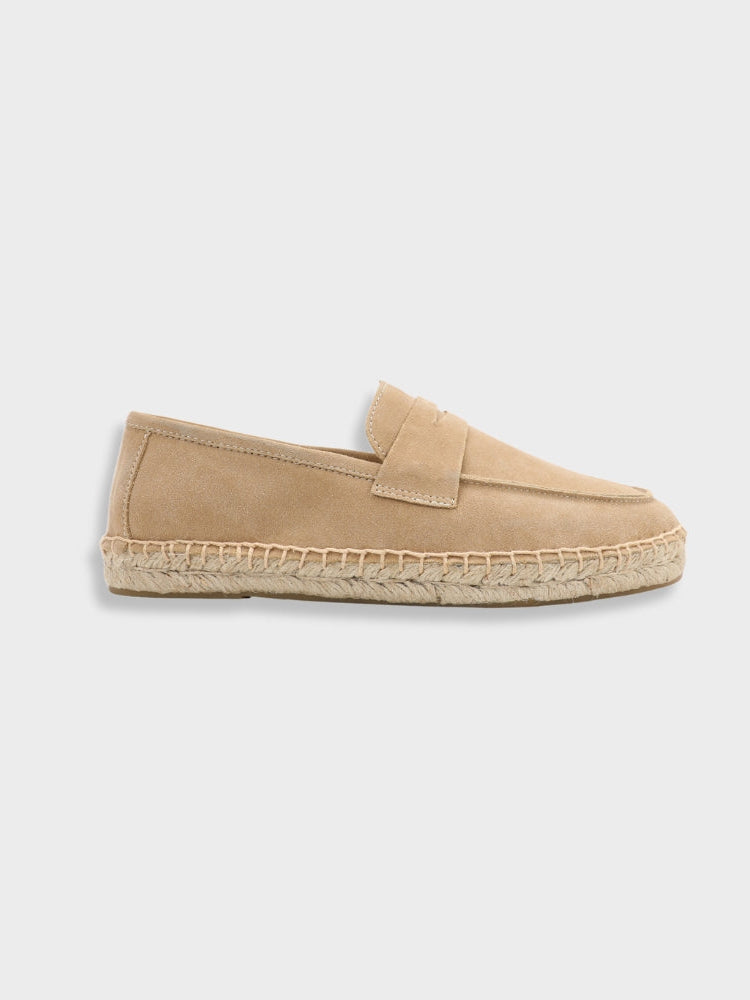 Men's Suede Penny Loafers – Artisanal Jute Sole