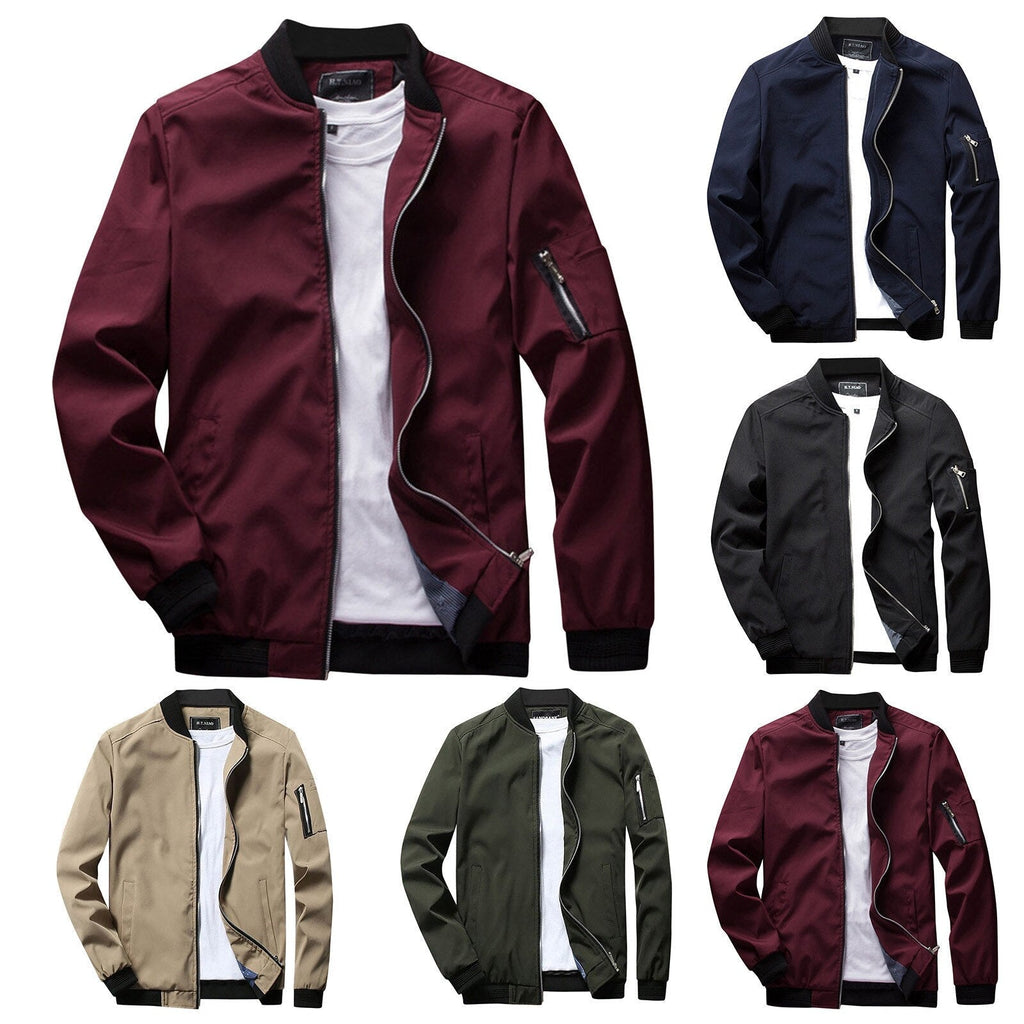 Men's Lightweight Bomber Jacket – Water-Repellent