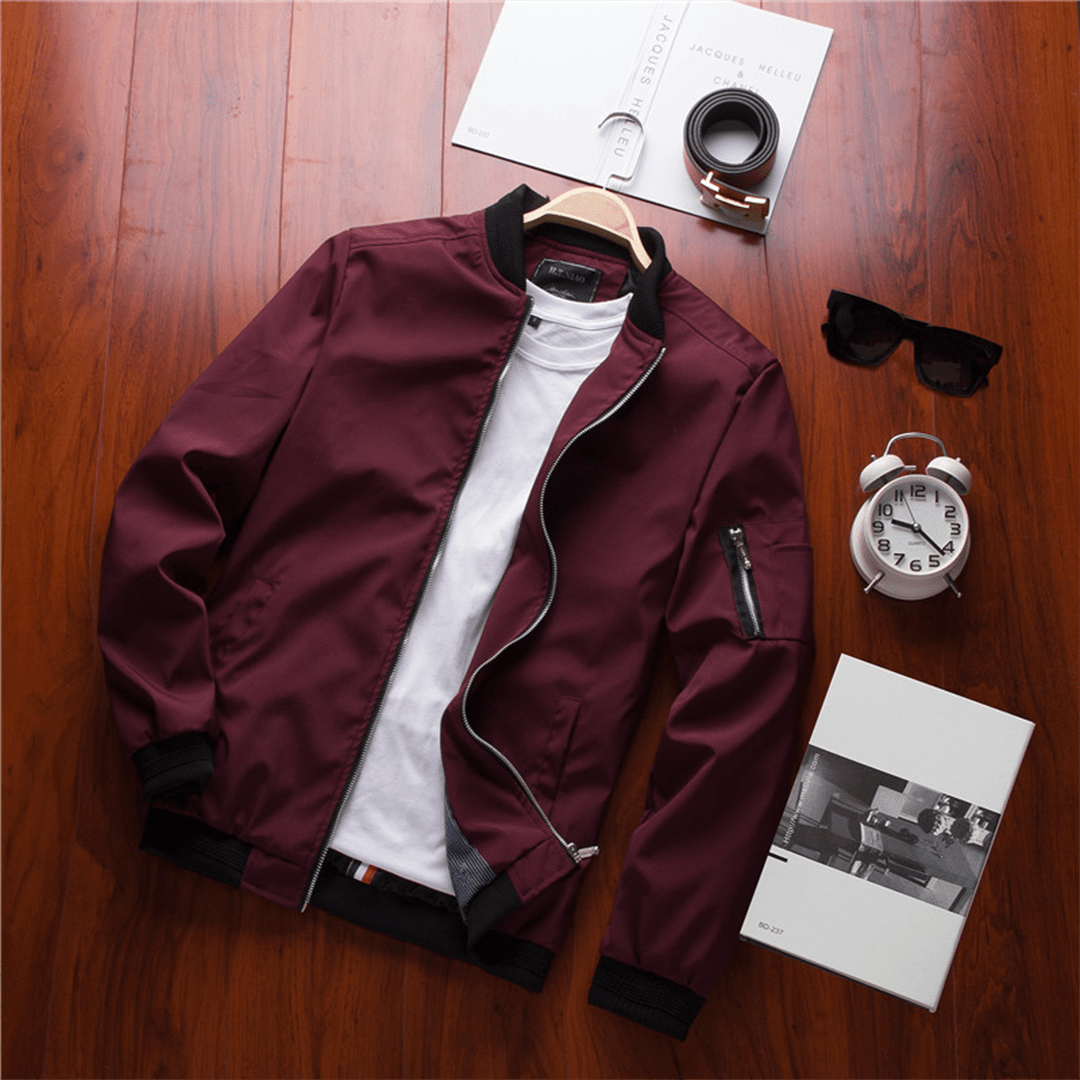 Men's Lightweight Bomber Jacket – Water-Repellent