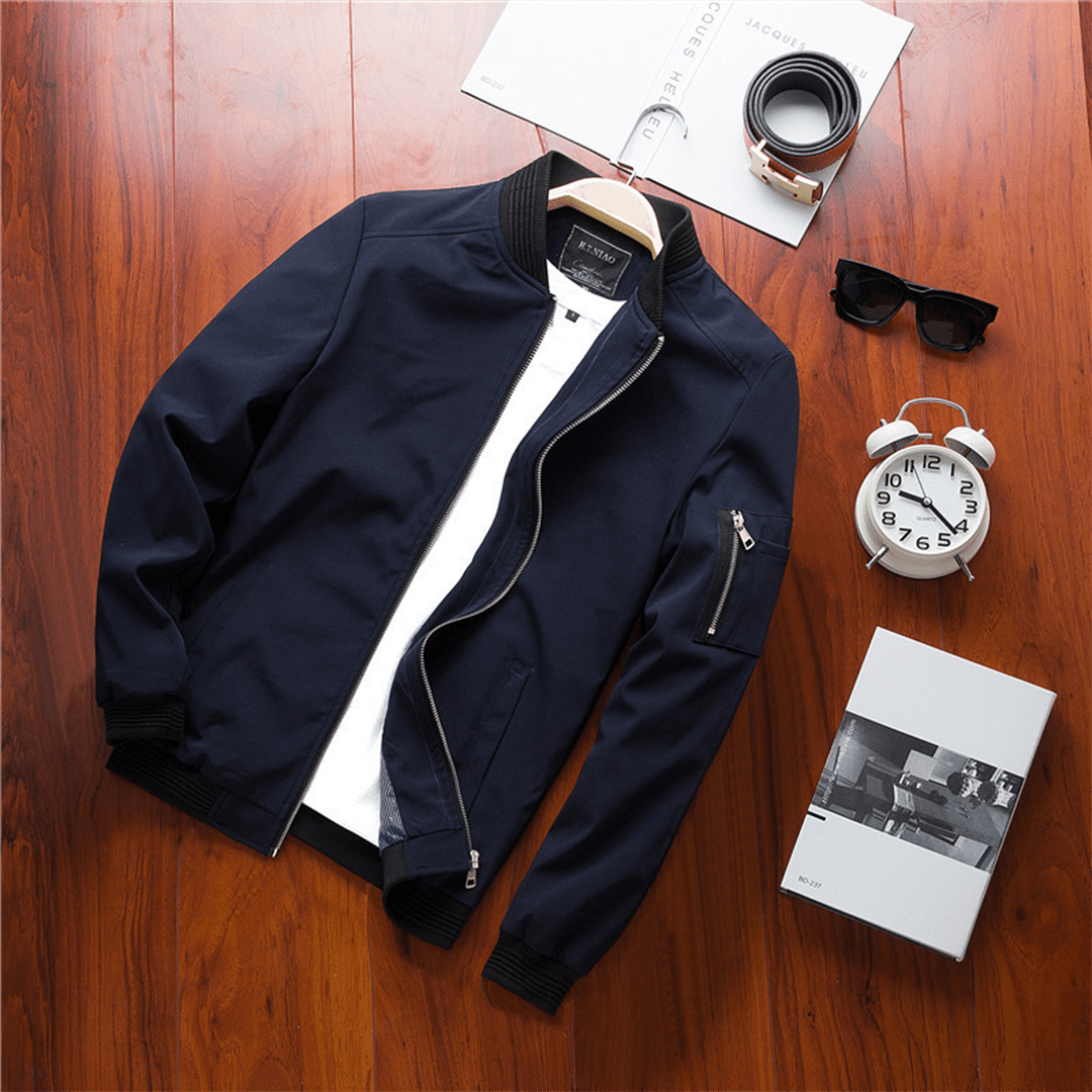 Men's Lightweight Bomber Jacket – Water-Repellent