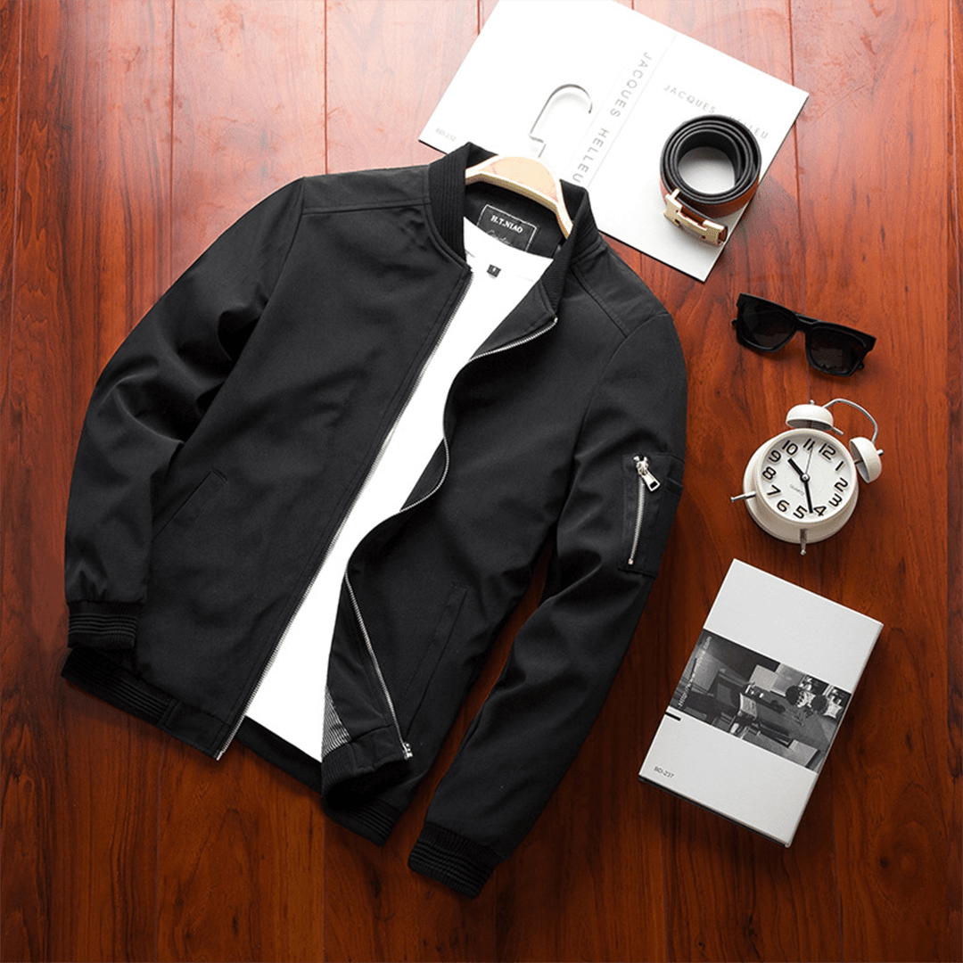 Men's Lightweight Bomber Jacket – Water-Repellent