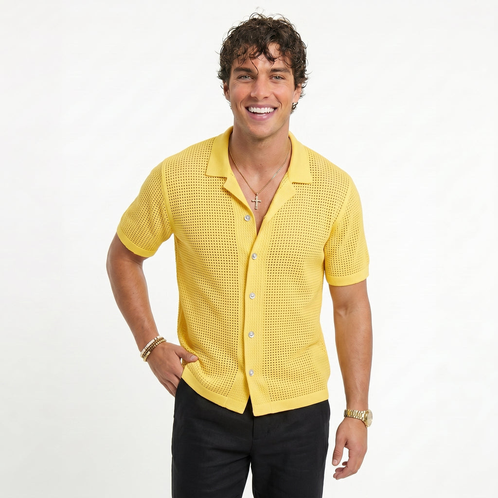 Men's Slim-Fit Beach Shirt – Lightweight Summer Style