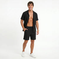 Men's Casual Shirt & Shorts Set – Lightweight Summer Fit
